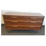 Mid-century modern 6-drawer chest of drawers