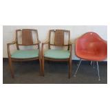 Eames for Herman Miller upholstered shell armchair