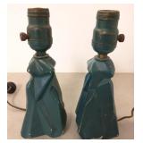 Pair of Muncie pottery "Rombie" lamps - Rueben