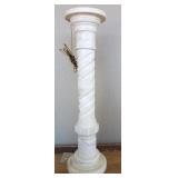 Marble pedestal 36 1/2" tall x 9" diameter top