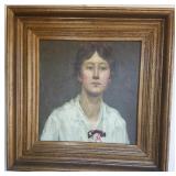 Marie Cornwell framed oil painting on canvas 26" x