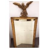 Antique federal style gilt mirror with carved wood