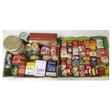 Group of vintage, etc. advertising tins & cans