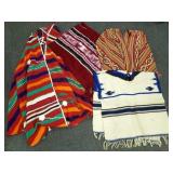 3 woven ponchos & a capote