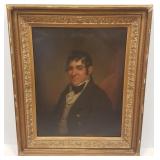 Framed oil on canvas - portrait of a man- approx.