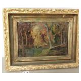 Elmer Berge, Minnesota Artist, framed signed oil
