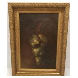 Antique M.L. Walling signed still life oil on