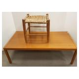 Teak coffee table 26 1/2" x 50 1/2" x 16 1/2"h &