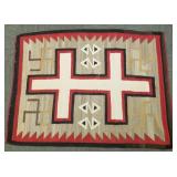 Vintage Southwest rug with whirling logs; approx.