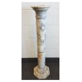 Marble pedestal; approx. 39" high