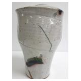 Bob Brisco, MN artist, signed unusual 13" pottery