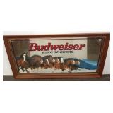 Budweiser mirrored sign 28" x 52"