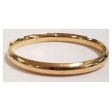 14k gold hinged bangle bracelet - 8.8 grams -
