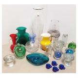 Group Blenko glass & 4 child