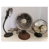 Vintage G.E. fan, Focalipse heater & goose neck