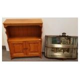 Small maple 2 door cabinet - 24" W x 9" D x 30" H