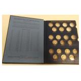 Partial album U.S. 90% silver Washington quarters-