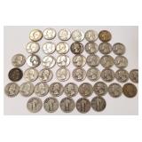 Group of U.S. silver Washington quarters, etc. -