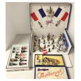3 toy soldier sets in boxes- Napoleon, Britain