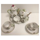 Herend handpainted demitasse set