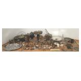 Large group of silverplate hollowware, etc.