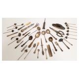 Group of sterling flatware, etc.