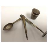 Miniature hallmarked sterling case with cigarette