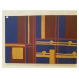 Modern signed acrylic artwork on canvas 24" x 36"