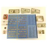 1923 large silver certificate, paper money, nickel