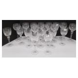 11 signed Rogaska cut goblets 8 1/2" high &