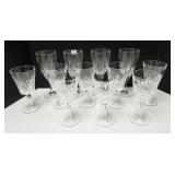 4 signed Waterford 8 1/4" goblets & 8 signed