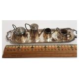 Hallmarked English sterling silver 5 piece