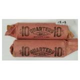 2 rolls of Washington silver quarters