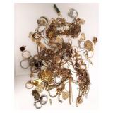 Group of gold filled, sterling rings & some gold