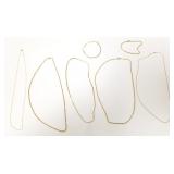 7 - 14K gold chain necklaces/bracelets - 15.3