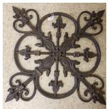 Iron ornamental panel/plaque 19" x 19"