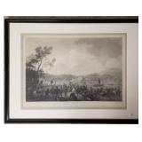 1812 framed engraving - Passage of the Douro - 20"