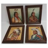 4 framed signed Mary Pottras portrait oils on