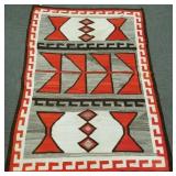 Southwest woven rug approx. 61" x 88"