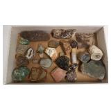 Group of rocks & minerals - thunder egg, geodes,