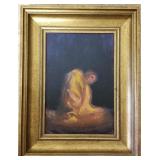 E. Starck framed signed oil painting on board -