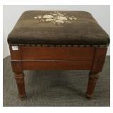 Antique footstool / shoeshine stand with