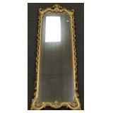 Ornate gilt wood mirror - 20" x 65"
