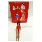 1963 Bubble Cut Barbie doll in 1962 case