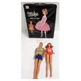 1963 Midge doll, 1964 Allan & 1963 Midge case