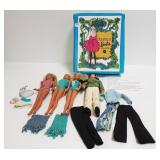 1968 Barbie case, 1975 Barbie doll, 1975 PJ, 1976