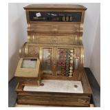 National 1054 G antique brass cash register 15"w x