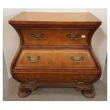 2-drawer Bombe style chest 15" x 28" x 27" high