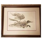 Framed signed Mary Barnett 2/30 - 1965 etching