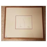 Framed Picasso lithograph - image - 9" x 11"